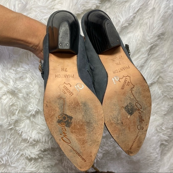 Circle S blue grey mules with studs size 7 - Picture 5 of 11